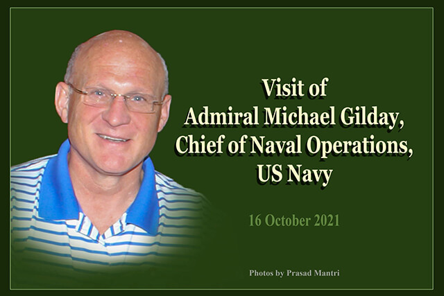 Visit Of Admiral Michael Gilday, Chief Of Naval Operations, US Navy - 16th Oct 2021