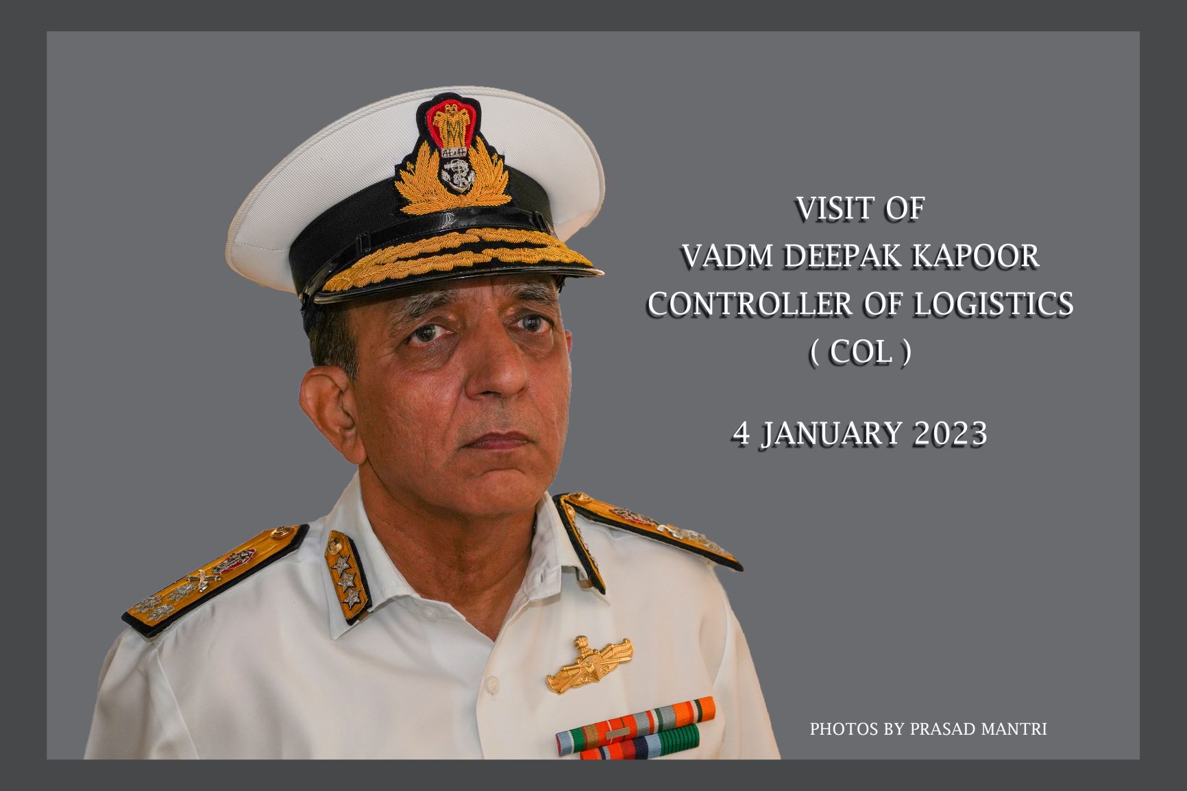Visit Of VADM Deepak Kapoor Controller Of Logistics (COL) - 4th Jan 2023
