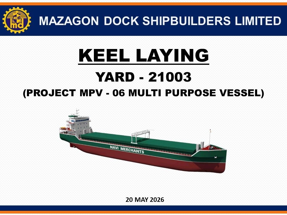 Keel Laying Ceremony Yard-21003 (Project MPV - 06 Multi Purpose Vessel ) 20.05.2026