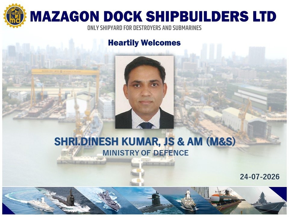VISIT OF SHRI DINESH KUMAR,JS & AM (M&S) MINISTRY OF DEFENCE 24.07.26