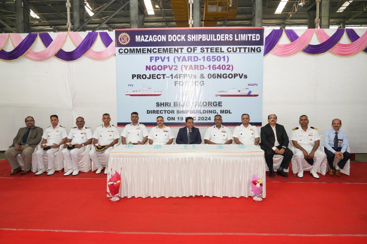 COMMENCEMENT OF STEEL CUTTING OF FPV1(Yard 16501) & NGOPV2(Yard 16402) - 19.12.2024123