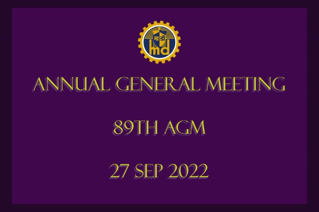 MDL Annual General Meeting -89th AGM -27th Sep 2022