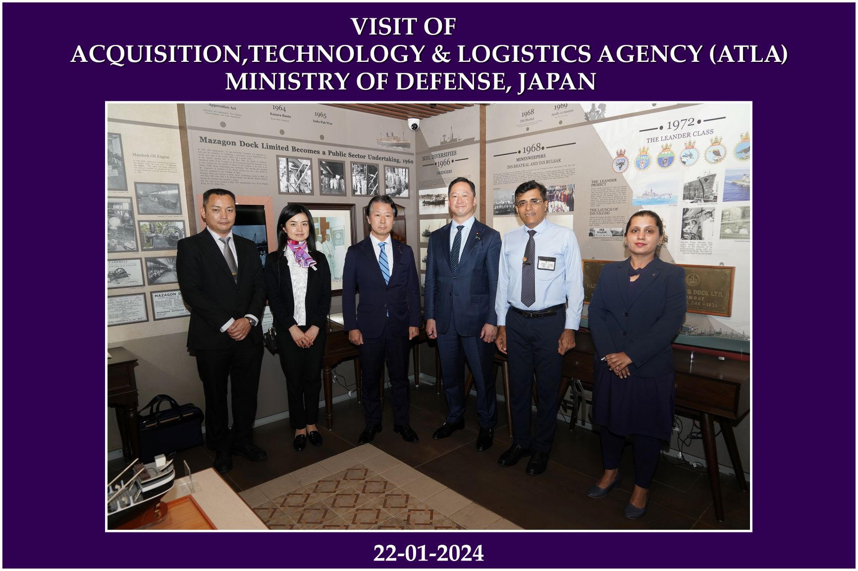 VISIT OF ACQUISITION TECHNOLOGY & LOGISTICS AGENCY (ATLA) MINISTRY OF DEFENSE, JAPAN-22.01.2024