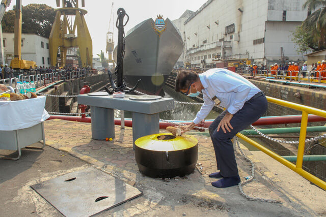 Technical Launching Of Fourth Warship, Yard - 12707 Of Project - P15B On 25 March 2022123
