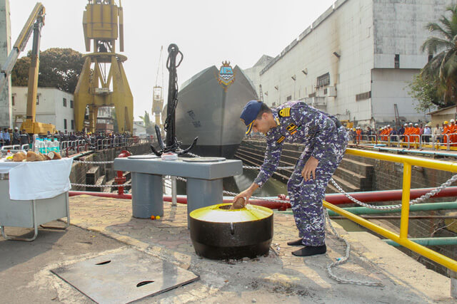 Technical Launching Of Fourth Warship, Yard - 12707 Of Project - P15B On 25 March 2022123