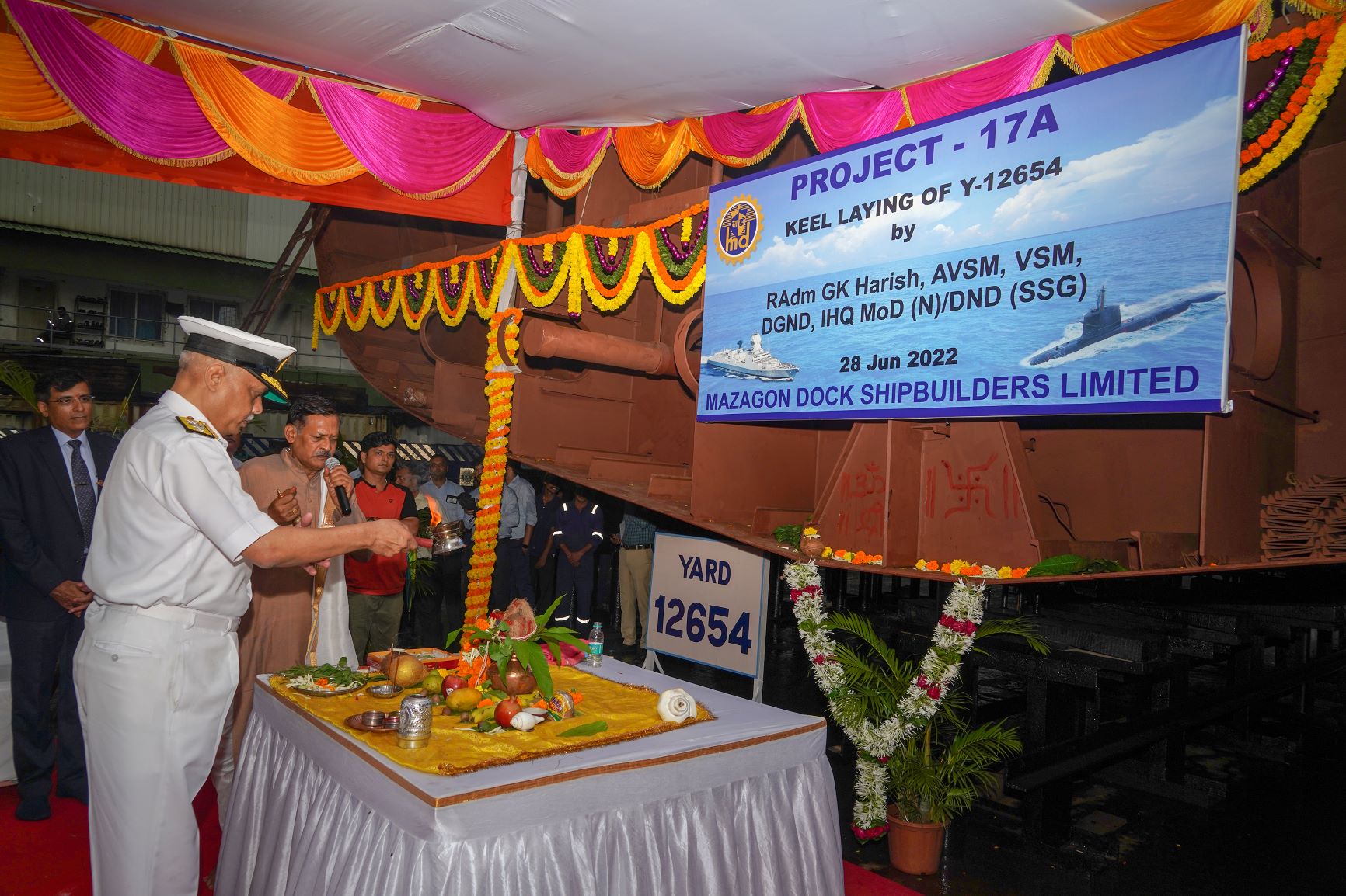 Keel Laying of Y-12654 - 28th June 2022123