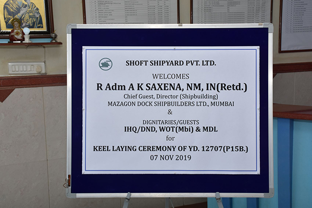 Keel Laying Of Yard - 12707 On 7th November 2019123
