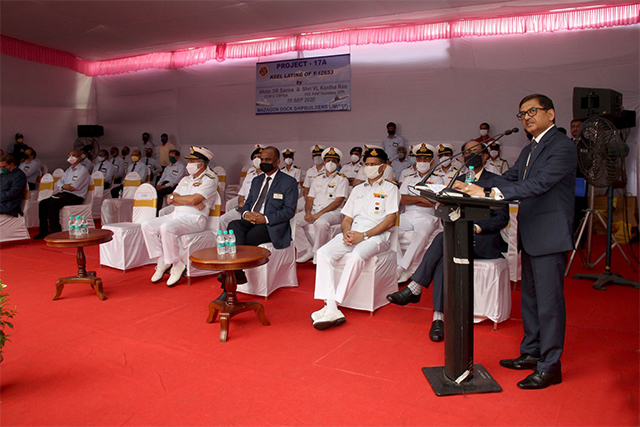 Project P17A - Keel Laying of Yard 12653 on 10th September 2020123