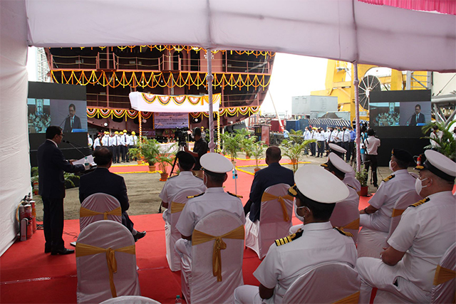 Project P17A - Keel Laying of Yard 12653 on 10th September 2020123