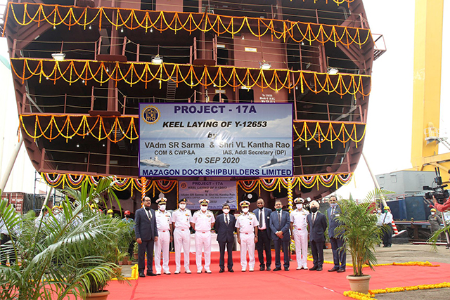 Project P17A - Keel Laying of Yard 12653 on 10th September 2020123