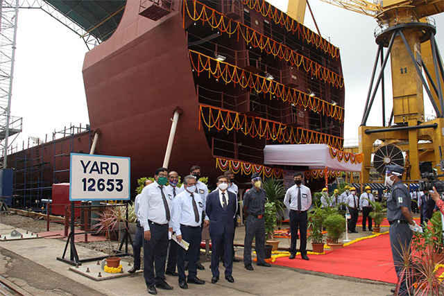 Project P17A - Keel Laying of Yard 12653 on 10th September 2020123