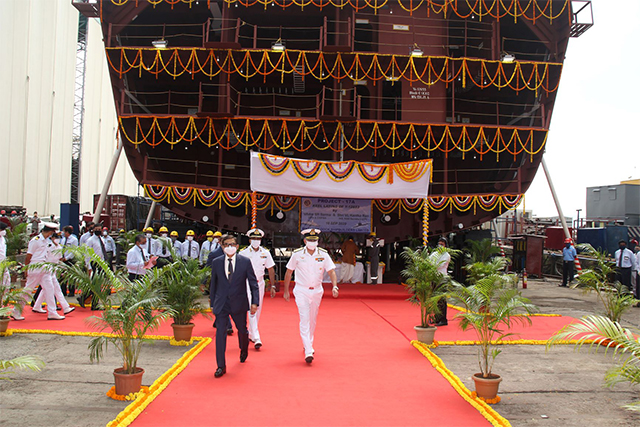 Project P17A - Keel Laying of Yard 12653 on 10th September 2020123