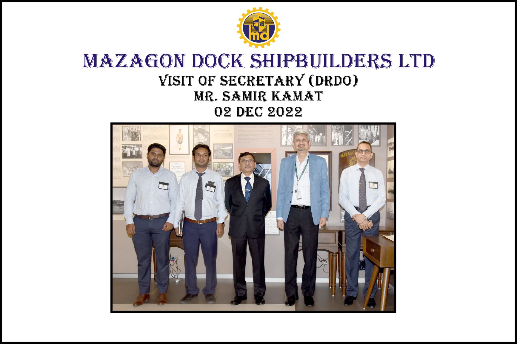 Visit Of Sameer Kamat, Secretary (DRDO) - 2nd Dec 2022