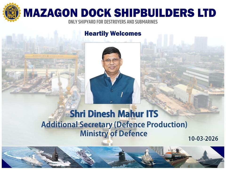 VISIT OF SHRI  DINESH MAHUR ITS ADDITIONAL SECRETARY (DP) MINISTRY OF DEFENCE 10.03.2026