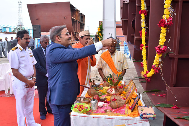Keel Laying Of Yard - 12707 On 7th November 2019