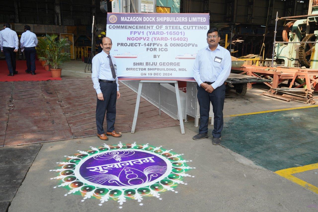 COMMENCEMENT OF STEEL CUTTING OF FPV1(Yard 16501) & NGOPV2(Yard 16402) - 19.12.2024123
