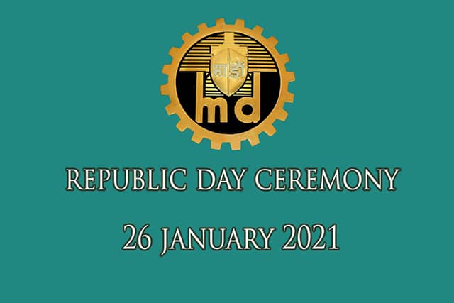 Republic Day Ceremony At MDL On 26 Jan 2021