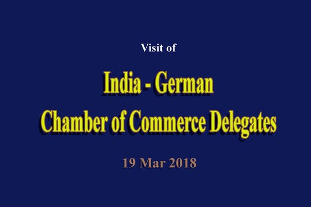 Visit Of India-German Chamber Of Commerce Delegates To MDL On 19th March 2018