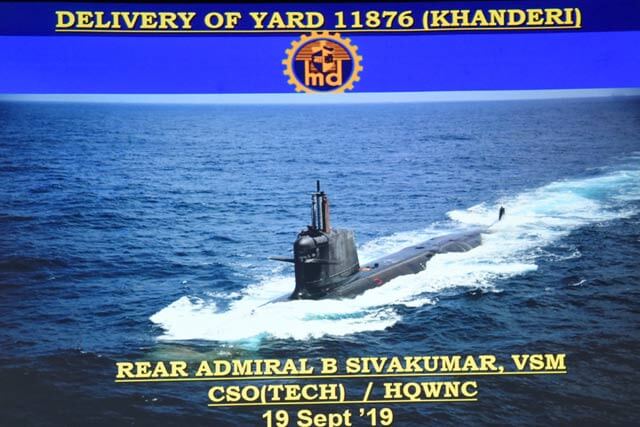 Delivery Of Yard 11876 (Khanderi) On 19th September 2019