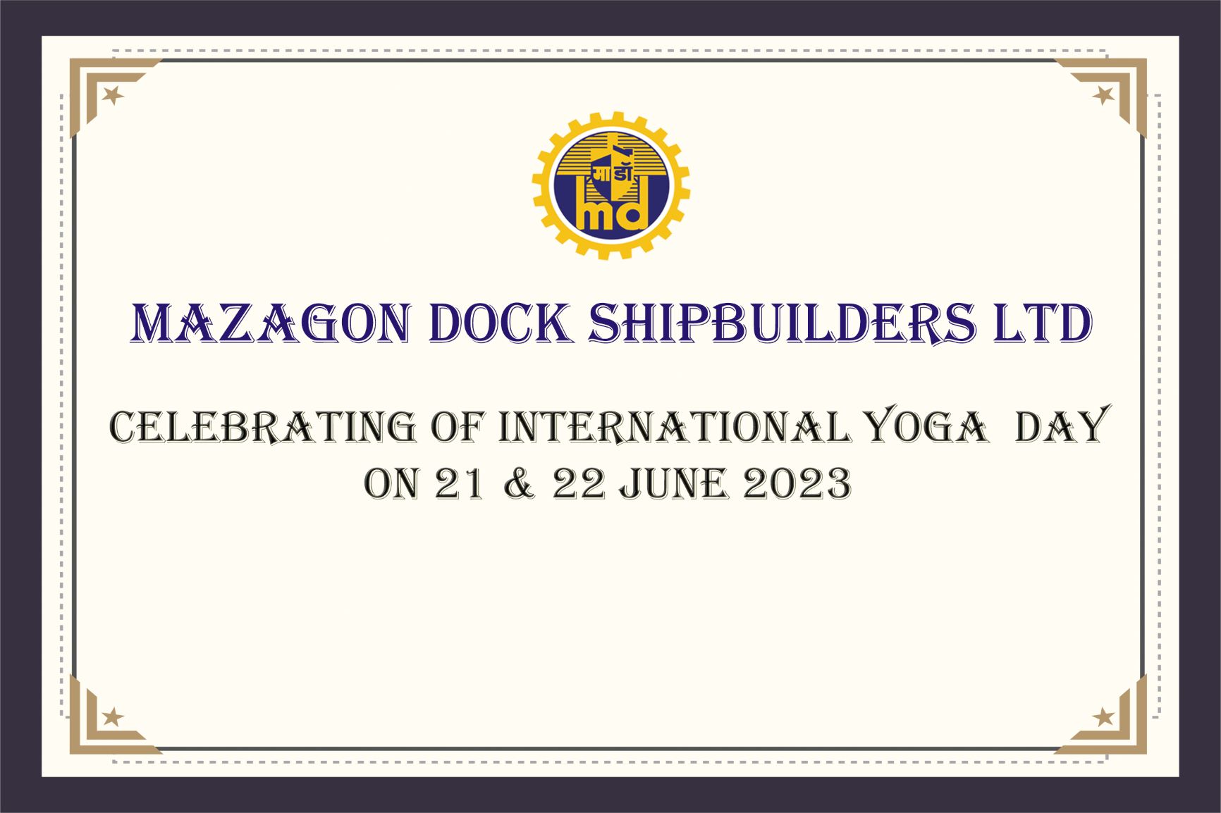 CELEBRATING INTERNATIONAL YOGA DAY-21.06.2023 & 22.06.2023