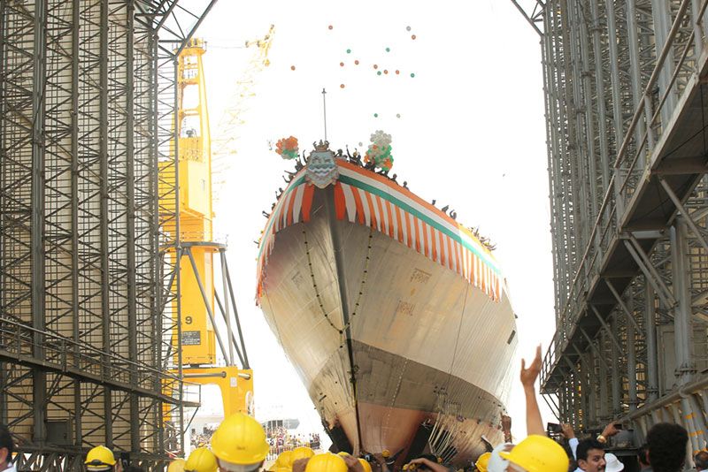 Launching Of Third Destroyer Of Project 15B "IMPHAL" On 20th April 2019123