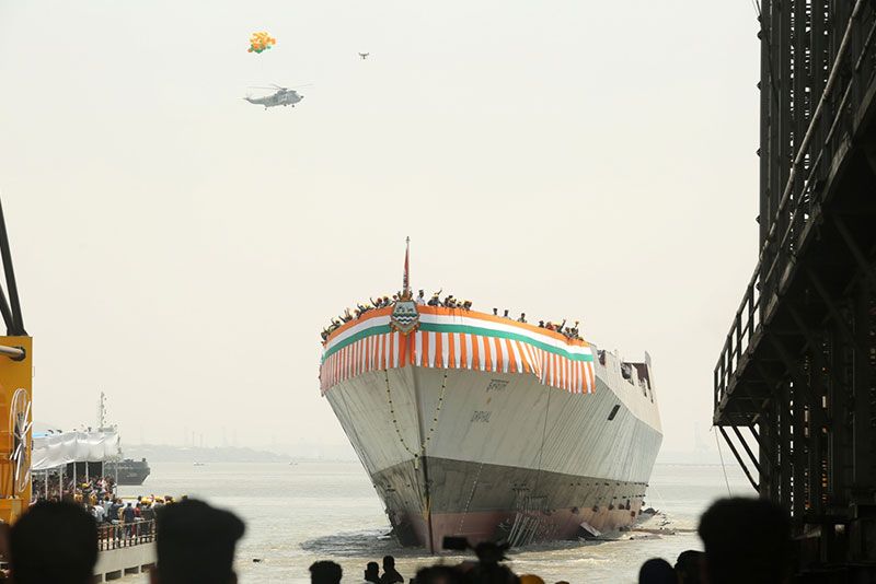 Launching Of Third Destroyer Of Project 15B "IMPHAL" On 20th April 2019123