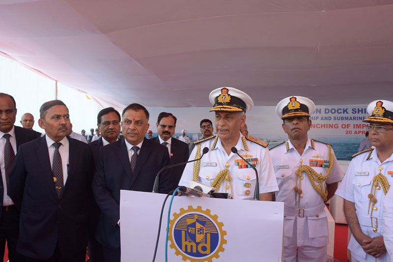 Launching Of Third Destroyer Of Project 15B "IMPHAL" On 20th April 2019123