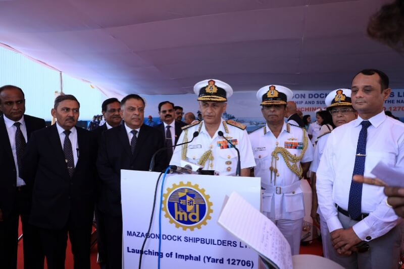 Launching Of Third Destroyer Of Project 15B "IMPHAL" On 20th April 2019123