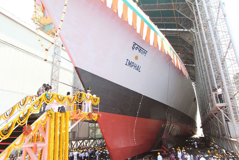 Launching Of Third Destroyer Of Project 15B "IMPHAL" On 20th April 2019123