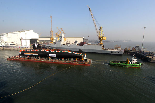 Launching Of The Third Submarine Of Project 75 'KARANJ' On 31st January 2018123 - Image 16
