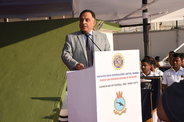 Launching Of The Third Submarine Of Project 75 'KARANJ' On 31st January 2018123 - Image 8