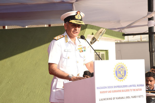 Launching Of The Third Submarine Of Project 75 'KARANJ' On 31st January 2018123 - Image 9