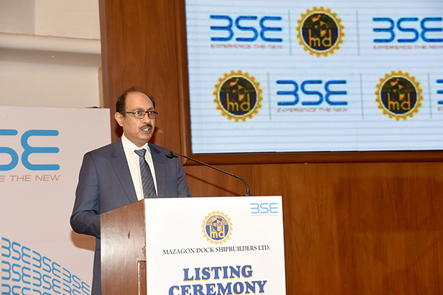 Listing Ceremony Of Mazagon Dock Shipbuilders Limited At BSE On 12 October, 2020123
