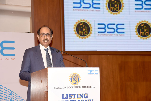 Listing Ceremony Of Mazagon Dock Shipbuilders Limited At BSE On 12 October, 2020123