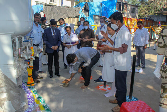 MDL CSR Project - Setting Up Of 13 Kg Liquid Oxygen Tank And Establishment Of HDU At CAMA & ALBLESS Hospital, Mumbai - 31st January 2022123