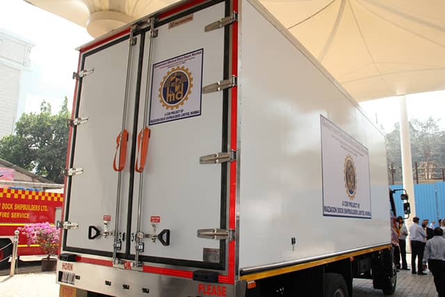 MDL CSR PROJECT - Handing Over Of Truck By MDL To In-Charge Of Goverment Medical Store Depot, Mumbai, Cold Chain Equipment For COVID-19 Vaccination Programme - 05.03.2021123