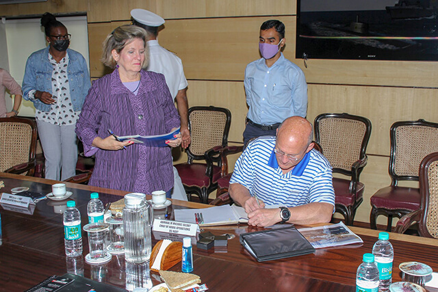 Visit Of Admiral Michael Gilday, Chief Of Naval Operations, US Navy - 16th Oct 2021123