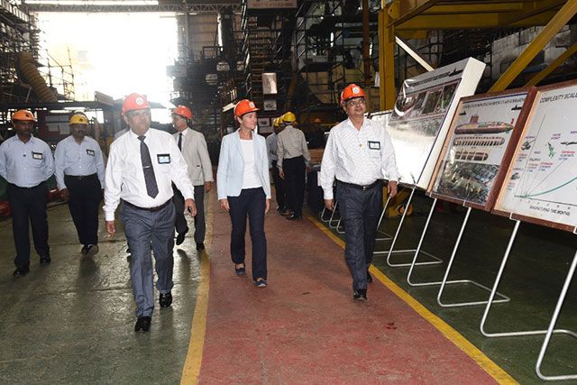 Visit of Ms Nathalie Smirnov, Director-Service Division, Naval Group on 28th November 2018