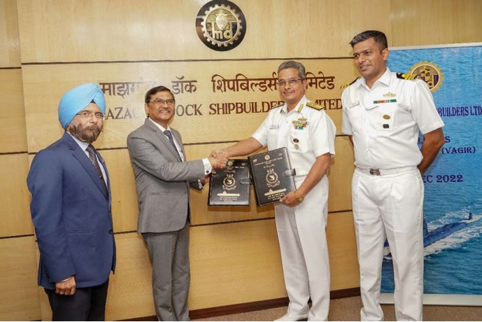 Fifth Scorpene Class Submarine Vagir Delivered to Indian Navy