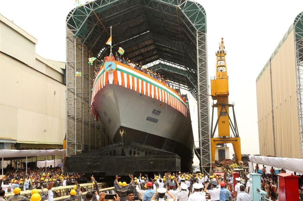 Launching of Fourth Advanced Stealth Frigate of Project 17A "MAHENDRAGIRI" Yard -12654 -01.09.2023